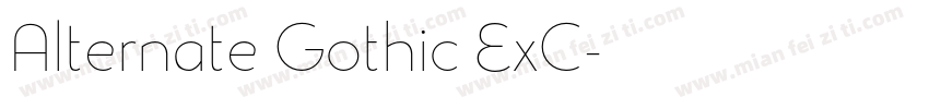 Alternate Gothic ExC字体转换